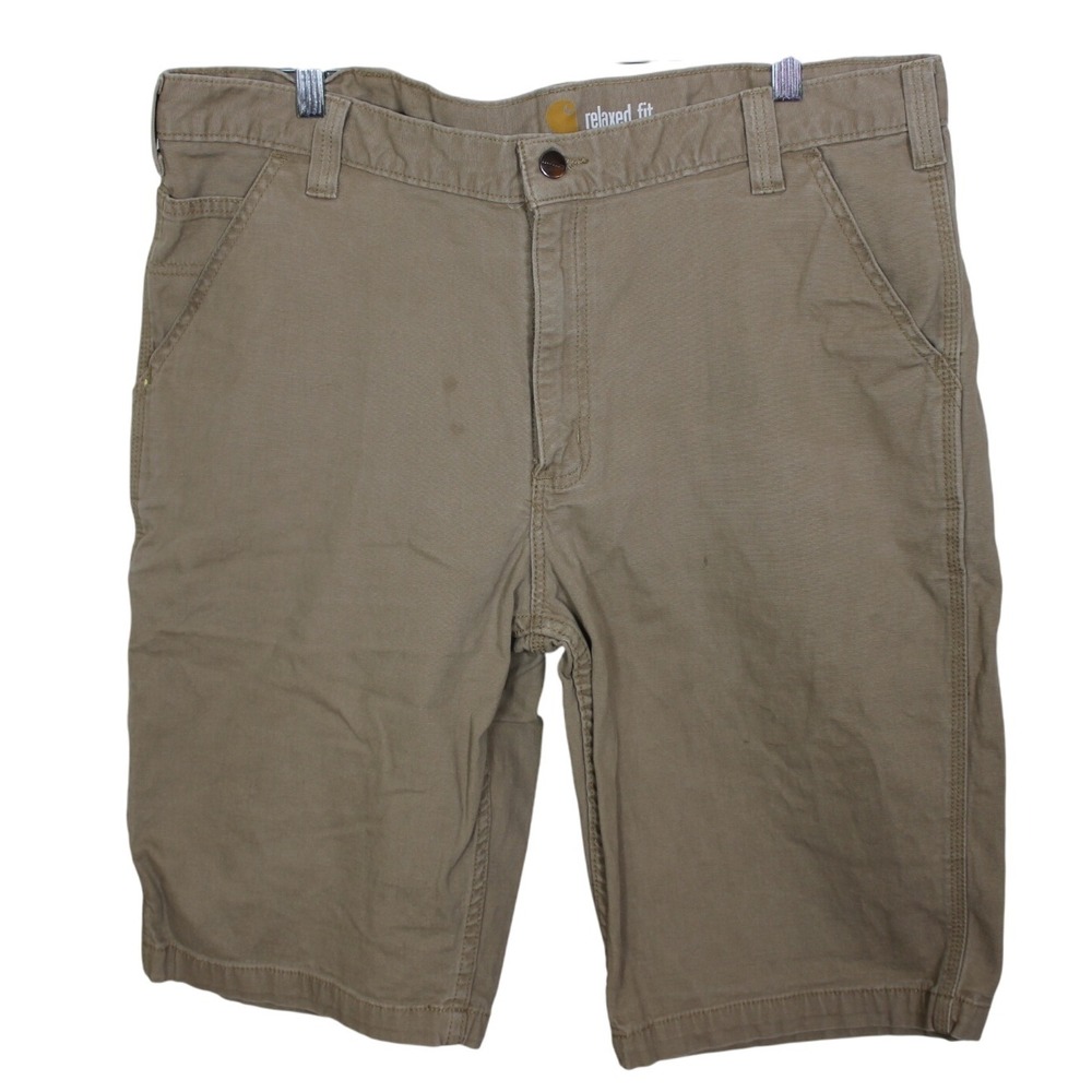 Carhartt Men's Khaki Beige Cargo Relaxed Fit Work Pants Casual Comfort Durable